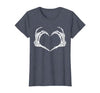 Halloween Tees for Women Men Kids Skeleton Hands Heart Halloween Rock Costume Men Women Kids T-Shirt - size chart