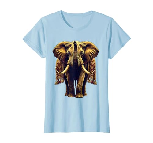 Mademark Ornate Parade Elephant Illustrated Graphic T-Shirt - Women - size chart