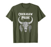 Chickasaw Pride Native American Nice Gifts Chickasaw Pride Tribe Native American Indian Buffalo T-Shirt - size chart