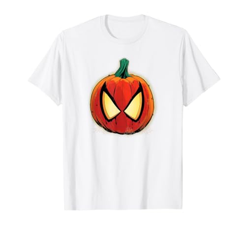 Marvel Spider-Man Halloween Spooky Pumpkin Jack-o'-Lantern T-Shirt - size chart