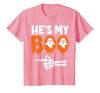 He's My Boo Matching Halloween Pajama Couples Funny T-Shirt - size chart