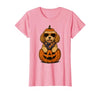 Funny Retro Maltipoo mom Halloween Spooky Cavapoo Pumpkin Halloween Doodle Dog Lover T-Shirt - size chart