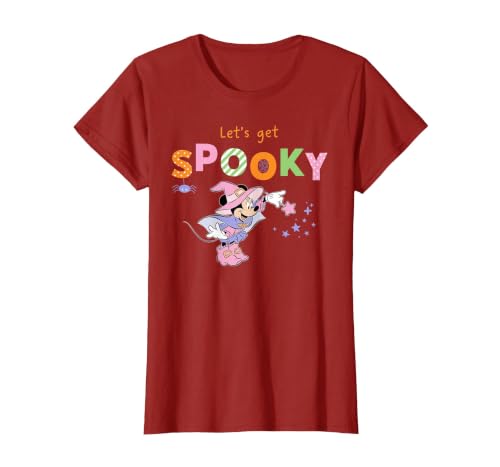 Disney Minnie Mouse Let's Get Spooky Cute Halloween Witch T-Shirt - size chart