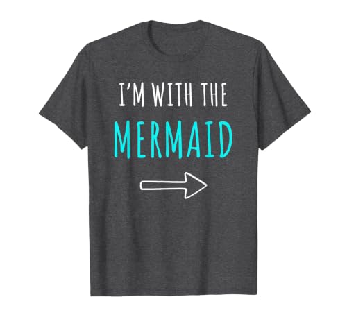 Mermaid Shirt Funny Easy Halloween Shirt Funny Mermaid Halloween Parents or Couples Costume T-Shirt - size chart