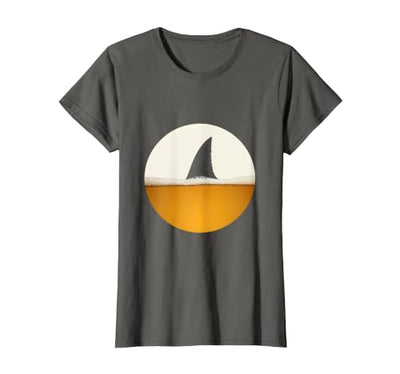 Shark Fin Beer Sea Funny Graphic Design T-Shirt