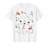 Boo Ghost Halloween Baseball Happy Halloween Baseball Lover T-Shirt - size chart