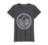 Mademark Shark Tail Diving Into Ocean Depths Graphic T-Shirt - size chart