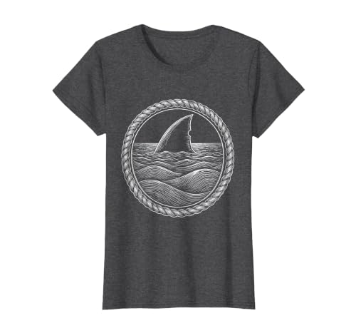 Mademark Shark Tail Diving Into Ocean Depths Graphic T-Shirt - size chart