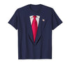 USA Trump Suit T-shirt Easy Halloween Costume USA President Trump Suit Easy Halloween Costume T-Shirt - size chart