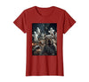 Funny Halloween Animals Selfies Clothing Funny Squirrel Selfie with Ghosts Haunted Forest Halloween T-Shirt - size chart