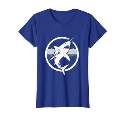 Great White Shark Breaching Ocean Surface T-Shirt