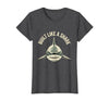 Mademark Built Like a Shark Bold Women's Graphic Design T-Shirt - size chart