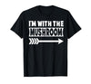 Funny Lazy & Easy Halloween Couple Costume Tee I'm with The Mushroom Halloween Costume Mushroom Halloween T-Shirt - size