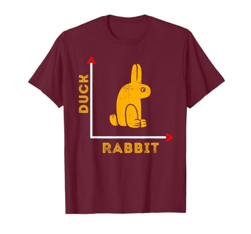 Wittgensteins Rabbit Duck Illusion Physics Nerd Math Geek T-Shirt — design detail