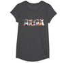 Funny Ghost Dog Halloween Girls Kids Cute French Bulldog Halloween Costume Frenchie Dog Ghost T-Shirt - size chart