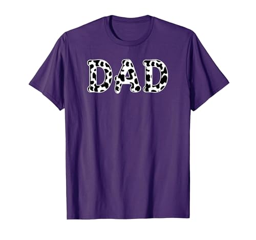 Cow Pattern Print Family Matching Birthday Apparel Cow Dad Birthday Family Matching Girl Boy Farm Birthday T-Shirt - size