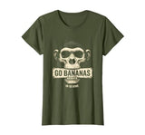 Mademark Go Bananas or Go Home Funny Monkey Design T-Shirt - Women - size chart