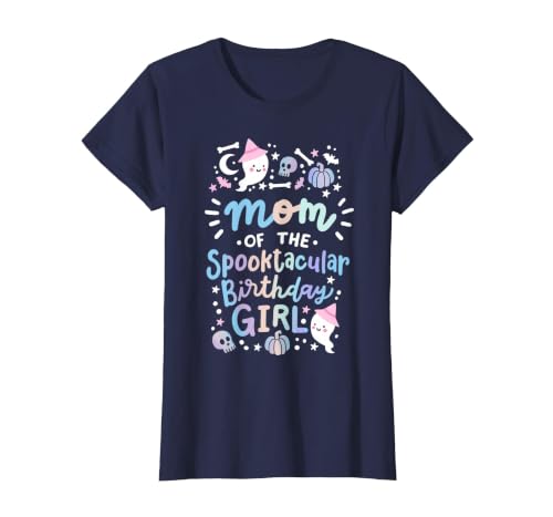 Faboolous Family Halloween Birthday Party Outfits Mom of the Spooktacular Birthday Girl Halloween Family T-Shirt - size chart