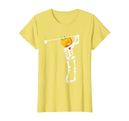 Funny Skeleton Golf Halloween Costume Golf Skeleton Pumpkin Halloween Shirt T-Shirt - size chart