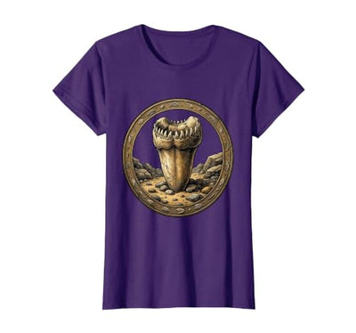 Fossilized Megalodon Tooth Ancient Shark Relic T-Shirt