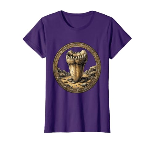 Mademark Fossilized Megalodon Tooth Ancient Shark Relic T-Shirt - size chart