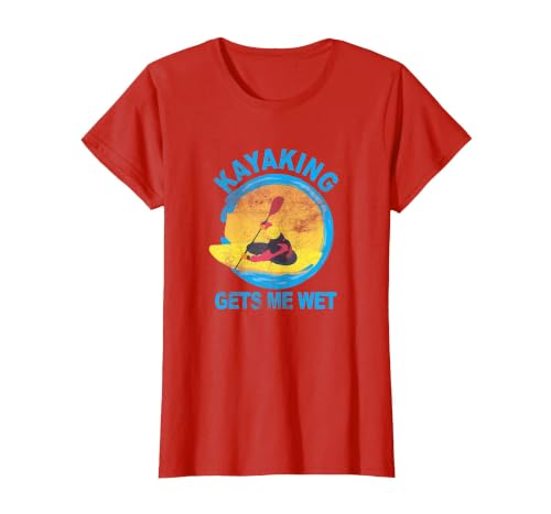 Groundhog Tees Kayaking Gets Me Wet Halloween Funny T-Shirt T-Shirt - size chart