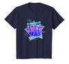 Stranger Things Starcourt Mall Vintage Neon Group Portrait T-Shirt - size chart