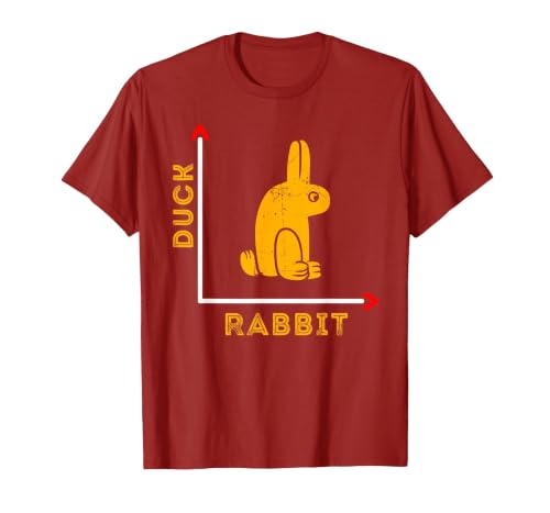 Wittgensteins Rabbit Duck Illusion Physics Nerd Math Geek T-Shirt — design detail