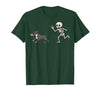 Pitbull Halloween Costume Funny Pitbull Skeleton Hand Halloween T-Shirt - size chart