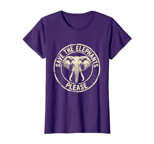 Mademark Save The Elephants Please Wildlife Advocate Design T-Shirt - Women - size chart