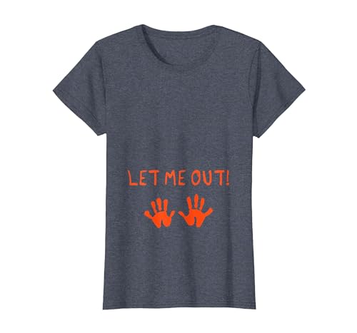 Halloween Pregnancy Costume Funny Tees Let Me Out Halloween Pregnancy Costume Baby Funny T-Shirt T-Shirt - size chart