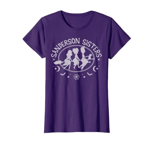 Disney Hocus Pocus Sanderson Sisters Silhouette Logo T-Shirt - size chart