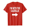 ShirtZilla I'm with The Gazelle Halloween Gazelle T-Shirt - size chart