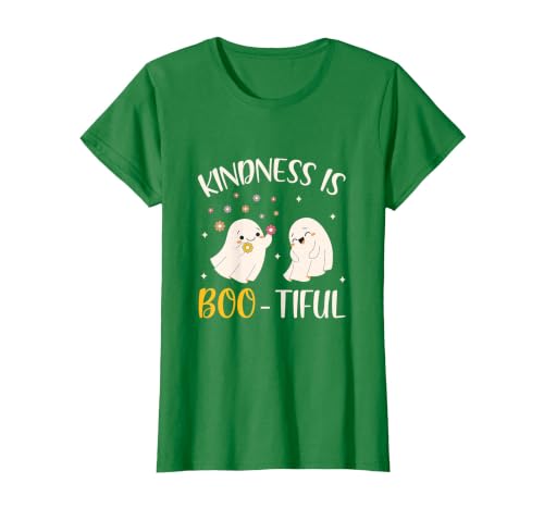Halloween Costume Teacher Kindness is Boo Tiful Teacher Cute Ghost Halloween Costume T-Shirt - size chart