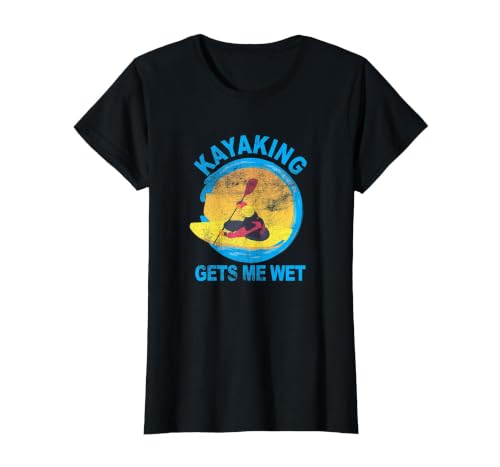 Groundhog Tees Kayaking Gets Me Wet Halloween Funny T-Shirt T-Shirt - size chart