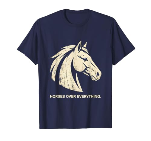 Mademark Horses Over Everything Equestrian Women Design T-Shirt - Men - size chart
