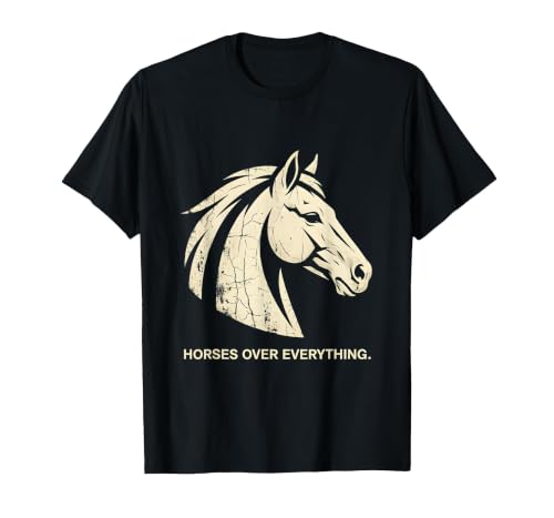 Mademark Horses Over Everything Equestrian Women Design T-Shirt - Men - size chart