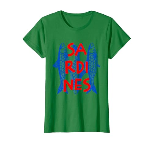 Vintage Sardine Tinned Fish Summer Tee Sardines Tinned Fish Retro Graphic for Men Women T-Shirt - size chart