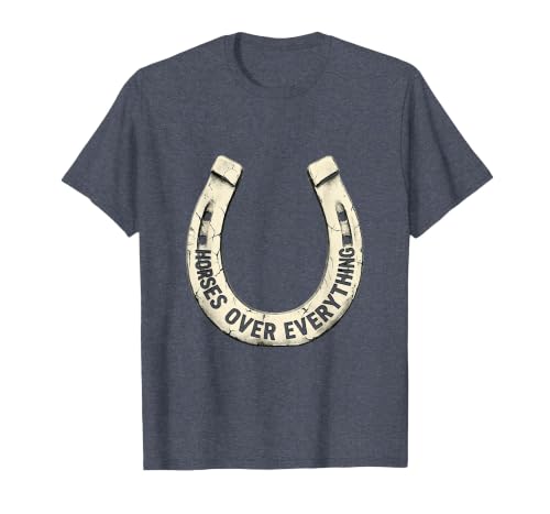 Mademark Horses Over Everything Equestrian Design T-Shirt - Men - size chart