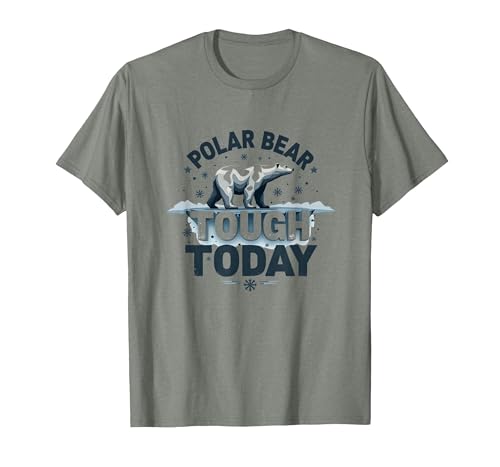 Mademark Polar Bear Tough Today Cool Arctic Design T-Shirt - size chart
