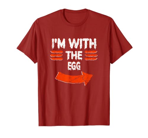 Halloween Mega Warehouse Vintage I'm with the Egg Lazy Halloween Costume T-Shirt - size chart