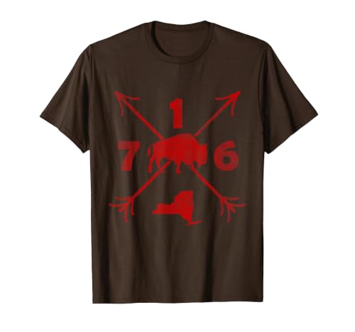 Vacation & Gift Buffalo New York by Addi Buffalo New York NY | Area Code 716 T-Shirt - size chart