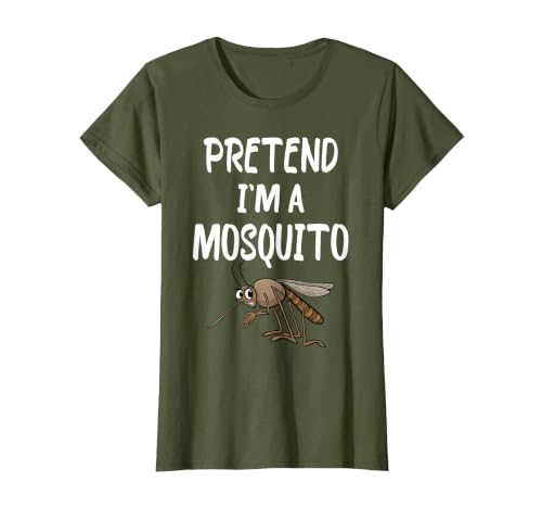 Pretend I'm A Mosquito Funny Halloween Costume Pretend I'm A Mosquito Funny Lazy Halloween Costume Party T-Shirt - size chart