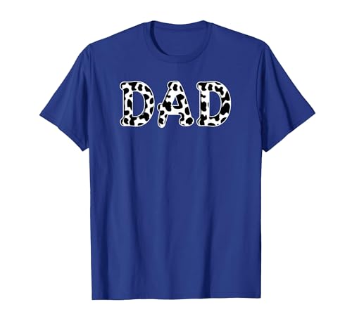 Cow Pattern Print Family Matching Birthday Apparel Cow Dad Birthday Family Matching Girl Boy Farm Birthday T-Shirt - size