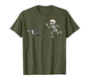 Pitbull Halloween Costume Funny Pitbull Skeleton Hand Halloween T-Shirt - size chart