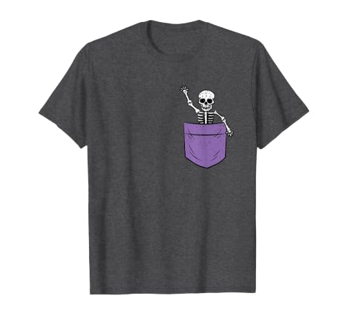 Halloween Shirts Skeleton Costume Men Women Kids Skeleton Pocket Halloween Costume Funny Skull Character T-Shirt - size chart