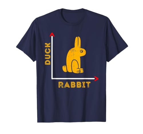 Wittgensteins Rabbit Duck Illusion Physics Nerd Math Geek T-Shirt — design detail