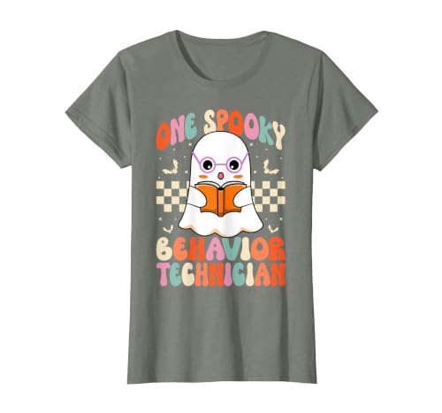 RBT Behavior Tech Spooky Halloween Gifts Co. One Spooky Behavior Technician Analyst - Halloween Ghost RBT T-Shirt - size