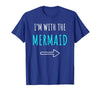 Mermaid Shirt Funny Easy Halloween Shirt Funny Mermaid Halloween Parents or Couples Costume T-Shirt - size chart