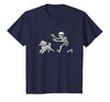 Funny Halloween Dog Lovers Gift Tees Skeleton Dogs Funny Skeleton Chasing Goldendoodle Dog Halloween Dogs Lover T-Shirt -